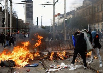 Disturbios en la capital francesa. Foto: Afp.