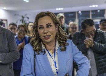 La candidata a la presidencia e Guatemala por el partido UNE, Sandra Torres Casanova. Foto: EFE.