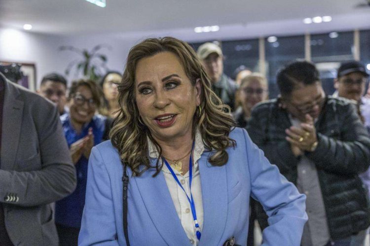 La candidata a la presidencia e Guatemala por el partido UNE, Sandra Torres Casanova. Foto: EFE.