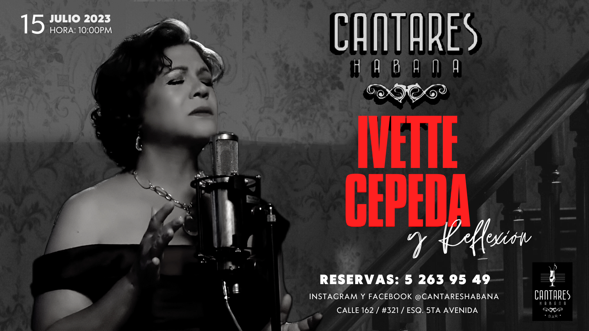 Ivette Cepeda en concierto en Cantares Habana