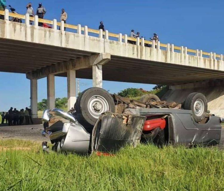 Accidente de tránsito en Consolación del Sur, Pinar del Río, deja una víctima mortal y dos lesionados. Foto: Tele Pinar / Facebook.