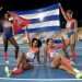Cubanas posan tras triunfo en el relevo femenino 4x100 metros en el atletismo de los XXIV Juegos Centroamericanos y del Caribe San Salvador 2023. Foto: Calixto N. Llanes/JIT