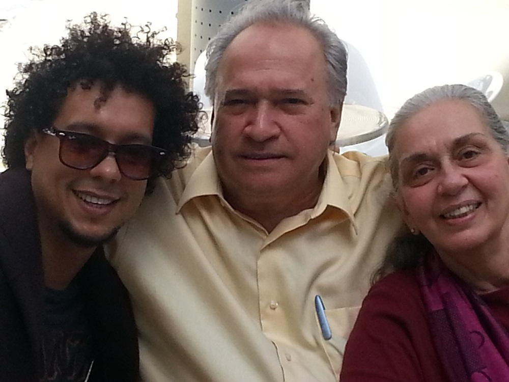 Con Aldo López-Gavilán y Frank Fernández. Uneac, noviembre de 2012. Foto: Cortesía de la entrevistada.