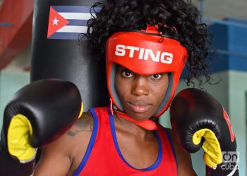 Legnis Cala, una de las principales figuras de la joven escuadra cubana de boxeo femenino. Foto: Otmaro Rodríguez.