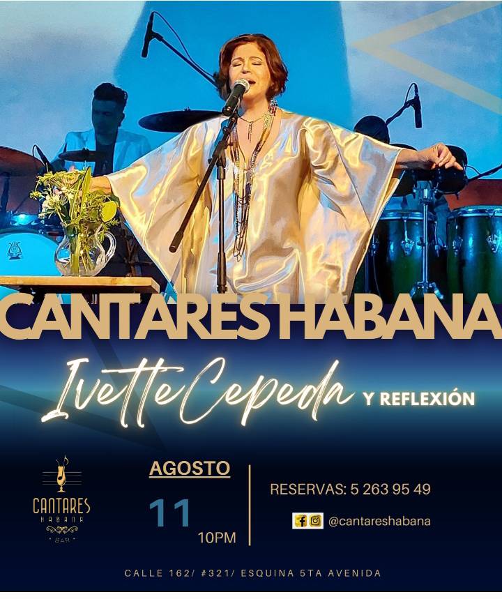 Ivette Cepeda bar Cantares Habana agosto 11