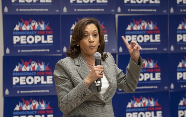 Harris habla en Boston, Massachusetts, el pasado 29 de julio. Foto: Rick Friedman/EFE/EPA.