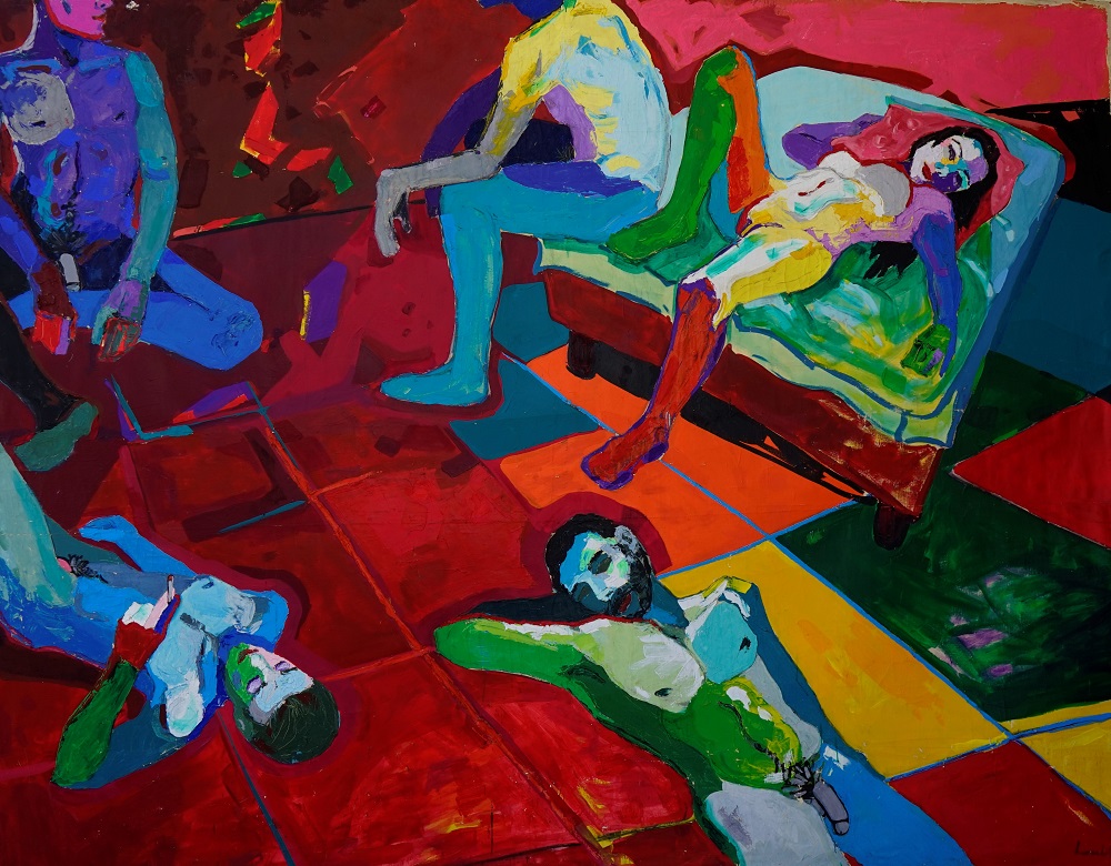  “Orgía”, 2010. Acrílico/lienzo, 240 x 310 cm.
