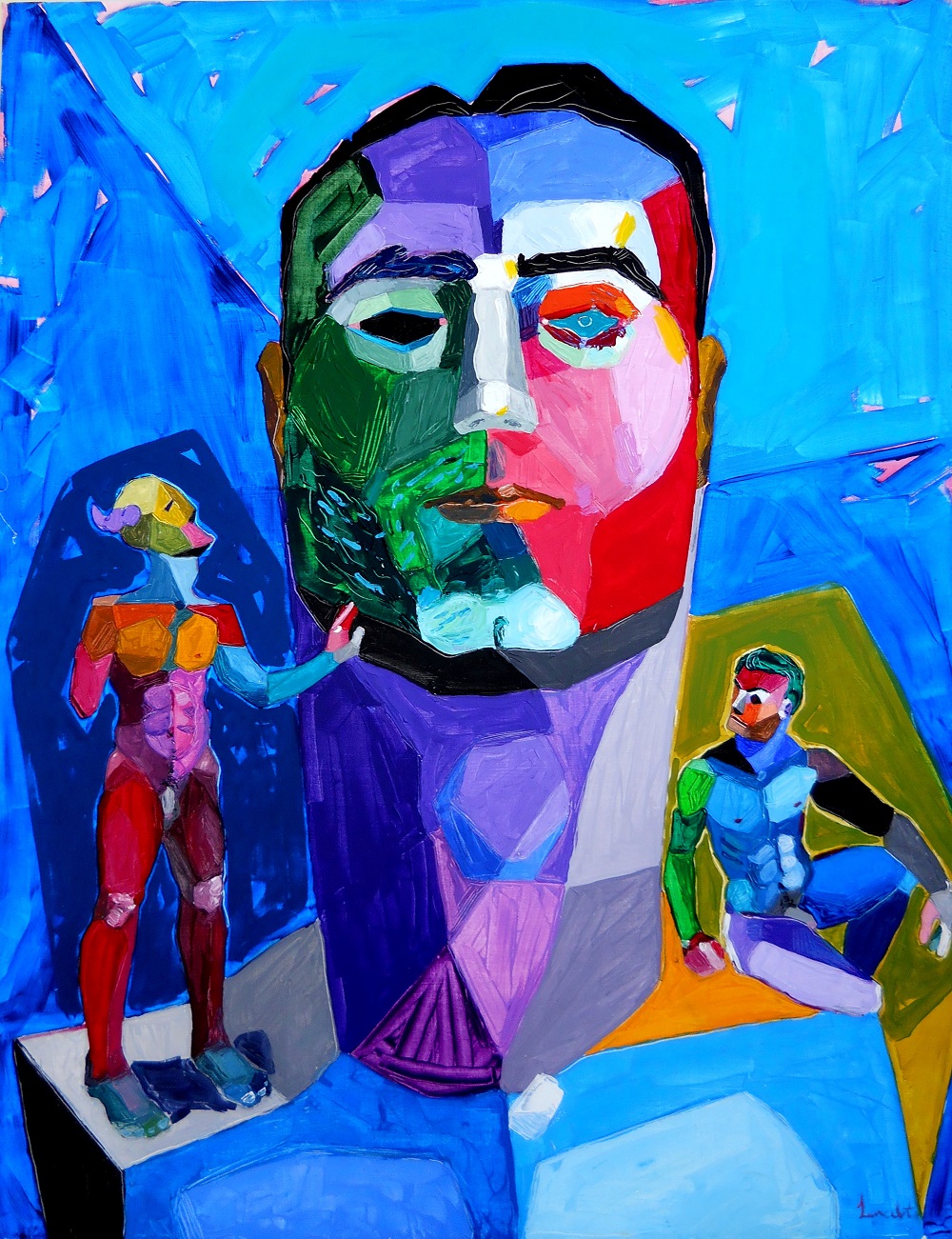 “La conciencia se retrata”, 2013. Acrílico/lienzo, 180 x 240 cm.