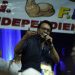 Villavicencio habla durante un mitin de campaña, minutos antes de ser asesinadoFoto:  STR/EFE.