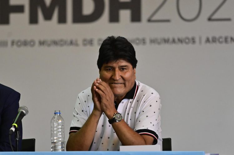 Morales en el III Foro Mundial de Derechos Humanos, en Buenos Aires Foto: Matias Martín Campaya/Efe.