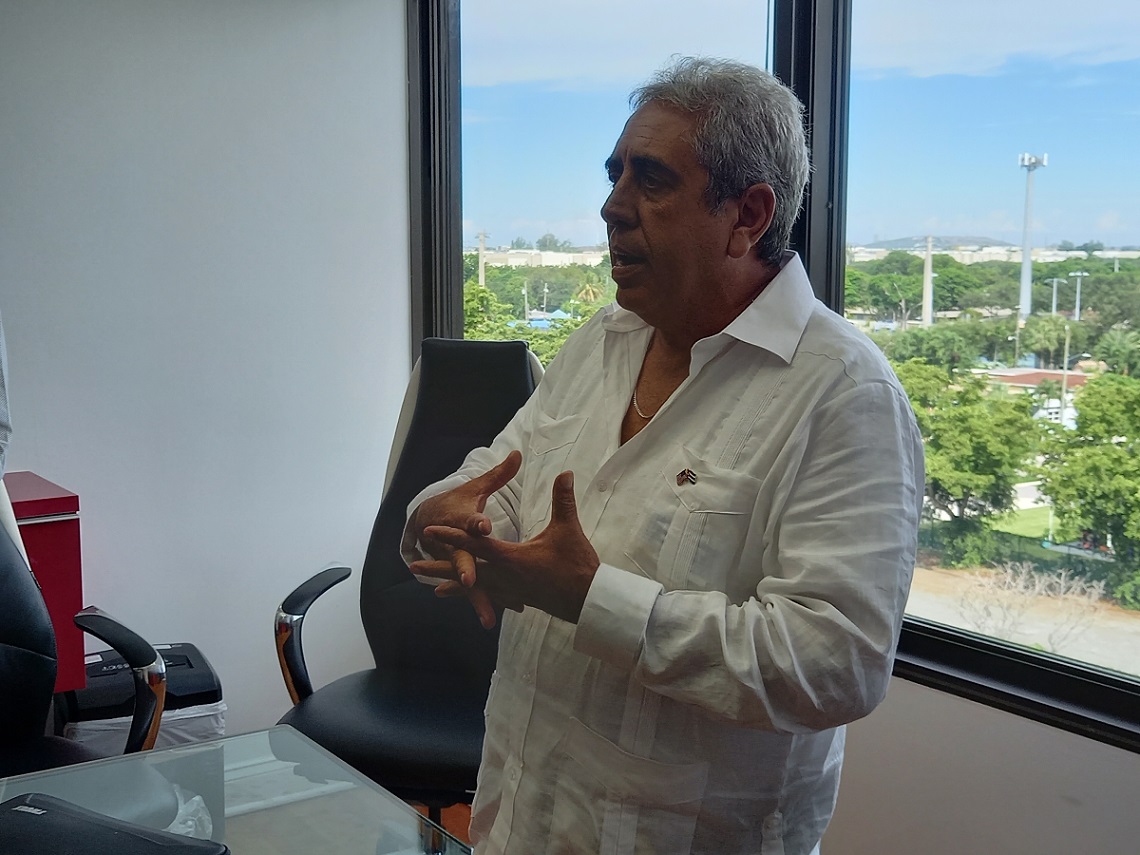 Alfonso Larrea, de la mipyme cubana Evexcom, uno de los organizadores de la visita de los empresarios privados de Cuba a Miami. Foto: OC.