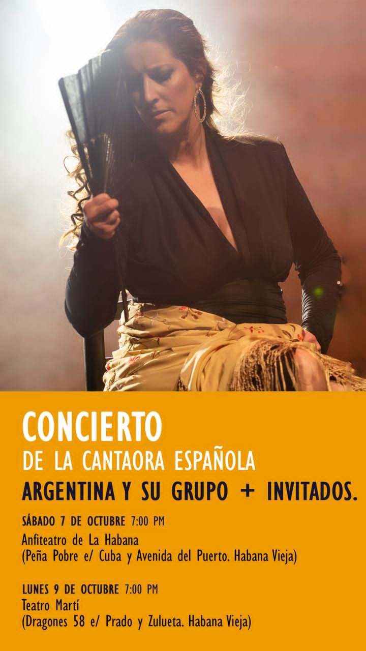Cantante española Argentina en La Habana