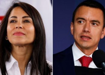 Los candidatos a la presidencia de Ecuador, Luisa González y Daniel Noboa. Foto: El Tiempo.