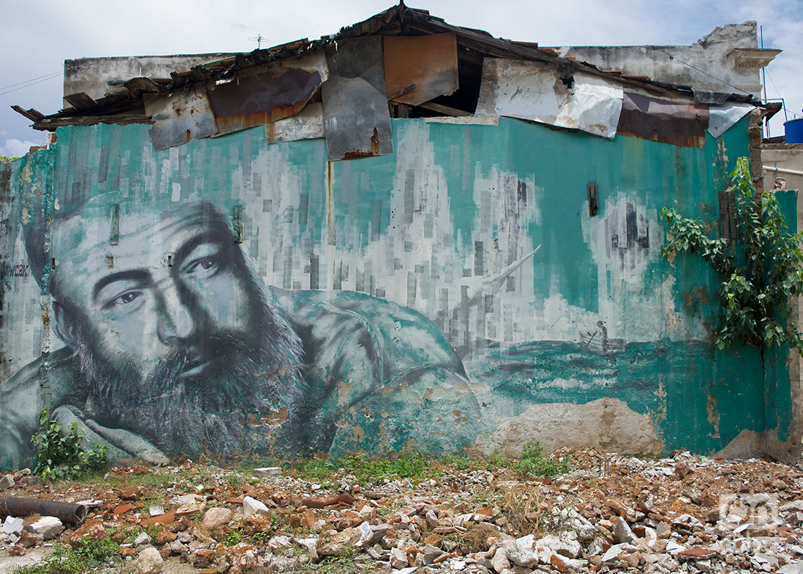 Mural de Ernest Hemingway en La Habana. Foto: Otmaro Rodríguez.