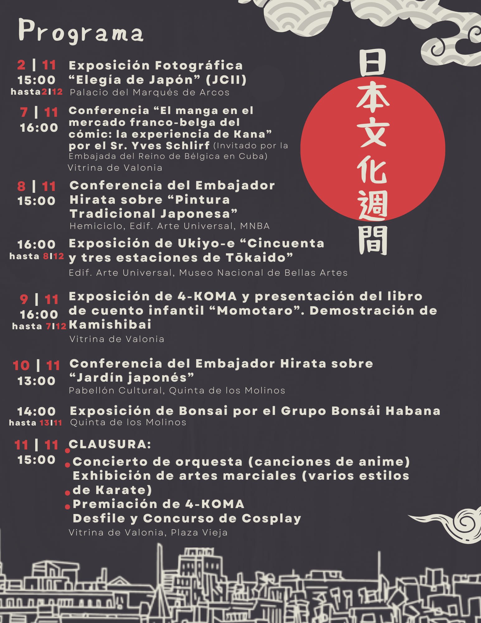 Jornada de cultura japonesa en la habana programa
