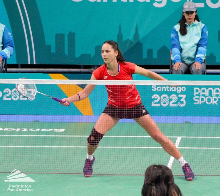 La cubana Taymara Oropesa en los Juegos Panamericanos de Santiago de Chile. Foto: Badminton Pan America / Facebook.