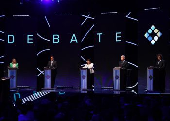 Debate Presidencial 2023, en Santiago del Estero. Foto: Tomás Cuesta /Efe.