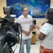El director del Centro Nacional de Investigaciones Sismológicas, Olearys Fernando González, entrevistado para la Tv. Foto: Daylyn Herrera/Facebook.