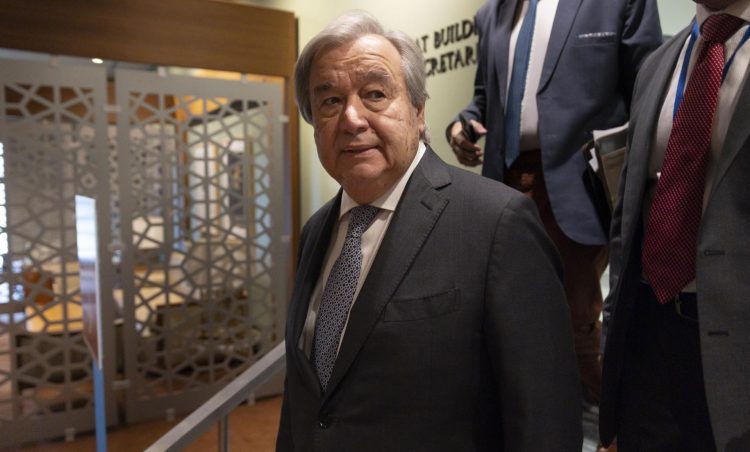 António Guterres este miércoles en la ONU. Foto: JUSTIN LANE/EFE/EPA.