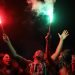 Hinchas del Fluminense celebran la victoria del club en la Copa Libertadores. Foto: Nicolás Cabrera.