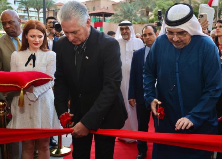 Díaz-Canel reinaugura Casa del Habano de Dubái, la más grande del Medio Oriente. Foto:  @PresidenciaCuba.