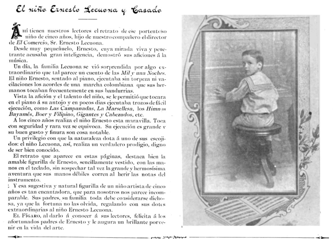 En El Fígaro, 1901. Cortesía del entrevistado.