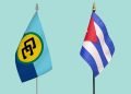 Banderas de Cuba y la Comunidad del Caribe (Caricom). Foto: @CARICOMorg / Archivo.