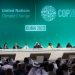 Sesión de la Conferencia de las Naciones Unidas sobre el Cambio Climático (COP28) de 2023, en Dubái, Emiratos Árabes Unidos, 11 de diciembre de 2023. Foto: EFE/EPA/ALI HAIDER.