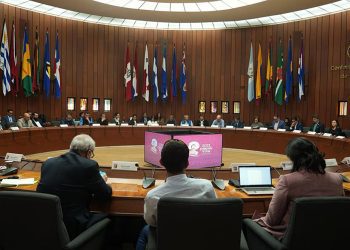 Quinto ciclo de la Mesa de Diálogos de Paz entre el Gobierno colombiano y el ELN, en Ciudad de México (México). Foto: SRE México/EFE.