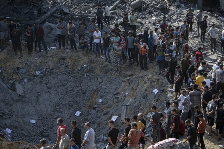 Efecetos del bombardeo de Israel a Jabaliya, en Gaza. Foto: EFE.