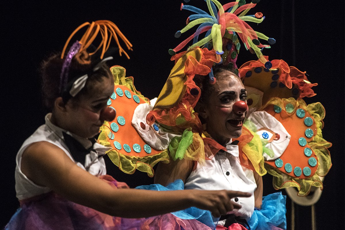 Clowncierto, el más reciente espectáculo de Teatro Tuyo, durante el Festival de Teatro de La Habana. Noviembre de 2023. Foto: Yuris Nórido.