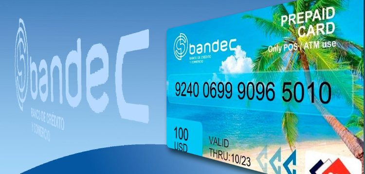 TTarjeta tarjeta prepago en dólares estadounidenses de Bandec. Foto: Bandec.