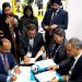 Delegación cubana durante la firma de acuerdos con empresarios de la India. Foto: PL.
