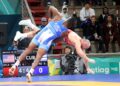 Arturo Silot en pleno combate . Foto. Roberto Morejón/Archivo