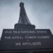 Torre Eiffel cerrada por huelga de sus trabajadores. Foto: Tomada del diario  Hoy.