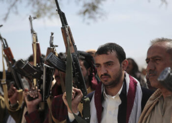 Combatientes hutíes en Yemen. Foto: CBS.