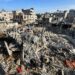 La ciudad de Rafah destruida por bombardeos israelíes. Foto: NDTV.