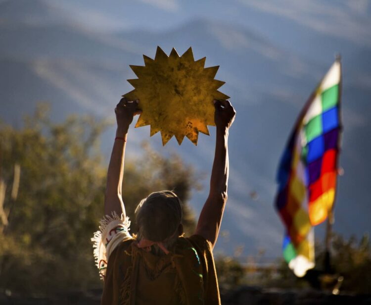 Ritual en La Fiesta del Sol Foto. Editorial Sudestada