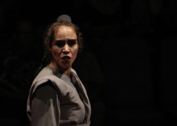 Linda Soriano en el papel de Antígona. Foto: Jorge Luis Coll.