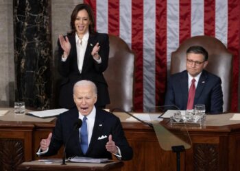 Biden habla en el Congreso este jueves. Foto: MICHAEL REYNOLDS/EFE/EPA.