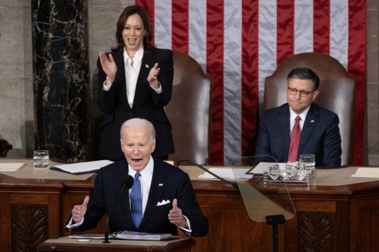 Biden habla en el Congreso este jueves. Foto: MICHAEL REYNOLDS/EFE/EPA.