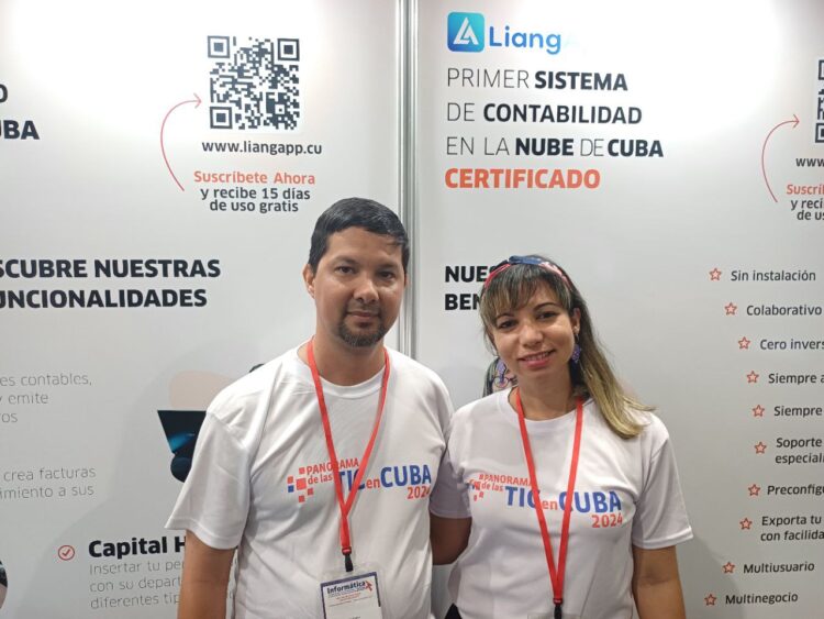 Liu León y Yenny Leal, creadores del software. Foto: OC.