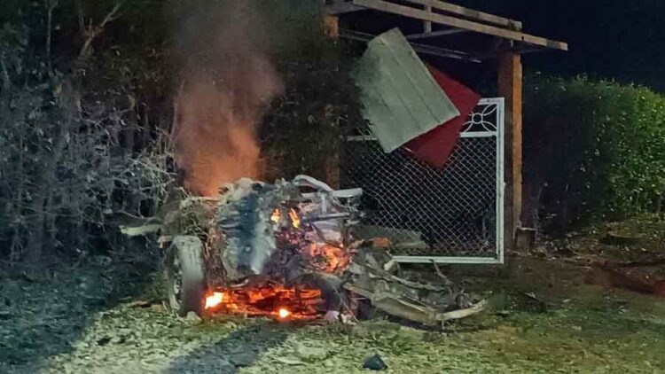 Explosión de carro bomba en Miranda, Cauca, Colombia. Foto: AFP.