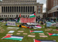 Protestas estudiantiles en la Universidad de Columbia. Foto: AFP.