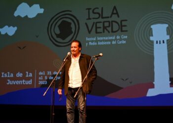 Jorge Perugorría en la primera edición del festival Isla Verde, en la Isla de la Juventud. Foto: Isla Verde / Facebook.