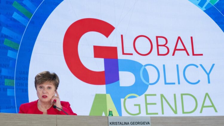 Kristalina Georgieva este jueves 18 de abril. Foto: SHAWN THEW/EFE/EPA.