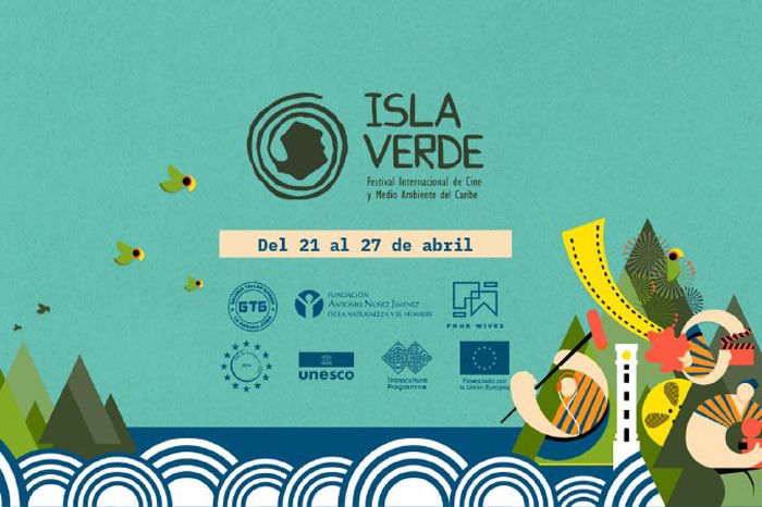 Cartel promocional del segundo Festival Internacional de Cine y Medio Ambiente del Caribe Isla Verde.