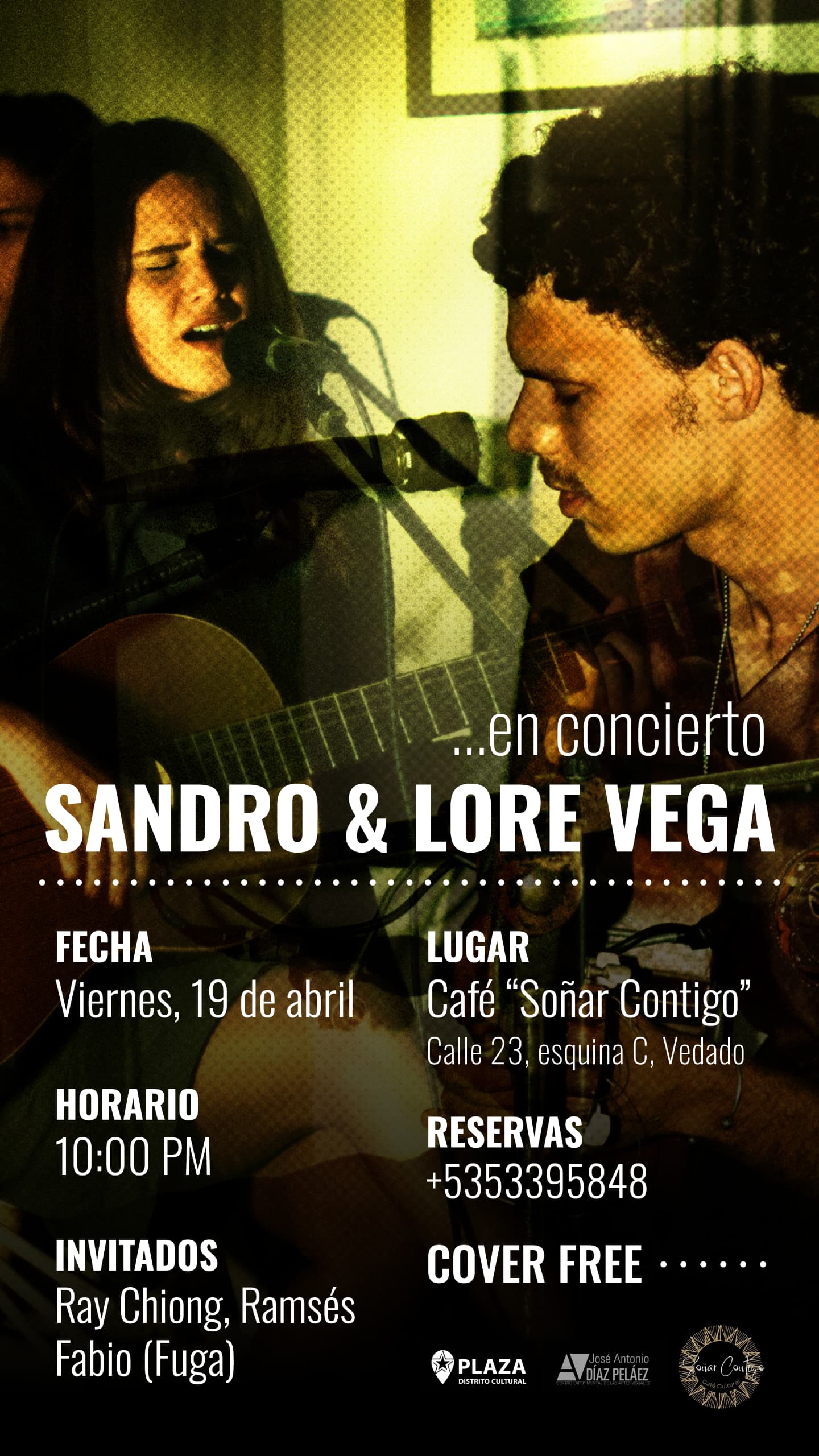 Sandro y Lore vega en concierto