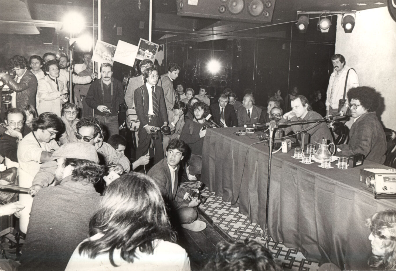 Press conference before the concerts. Photo: Personal archive of Víctor Pintos.