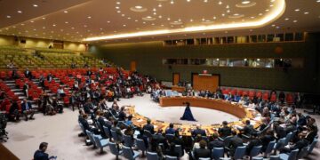 Sesión de emergencia del Consejo de Seguridad de la ONU, el 14 de abril de 2024, tras el ataque iraní a Israel. Foto: Stephani Spindel / EFE.